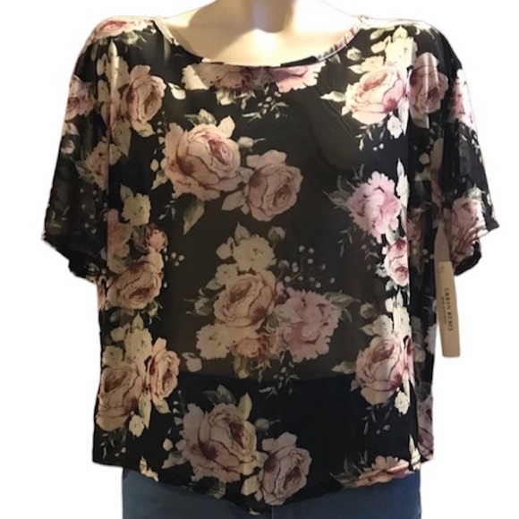 Urban Rebel Floral Sheer Shirt - Picture 1 of 7